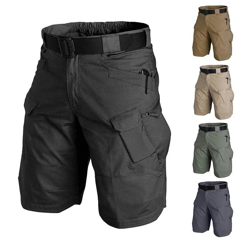 Men Urban Shorts Outdoor Wear-Resistant Cargo Shorts Quick Dry Multi-pocket Plus Size Hiking Pants