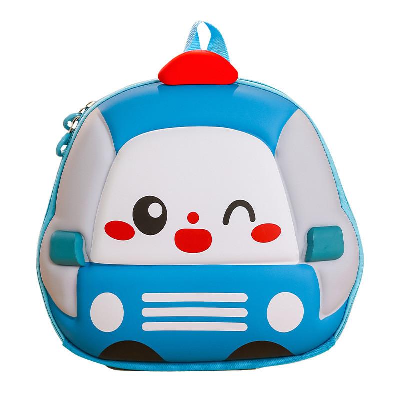 Children Cartoon Hard Shell Backpack With Oxford Fabric And Ergonomic Straps For School Use