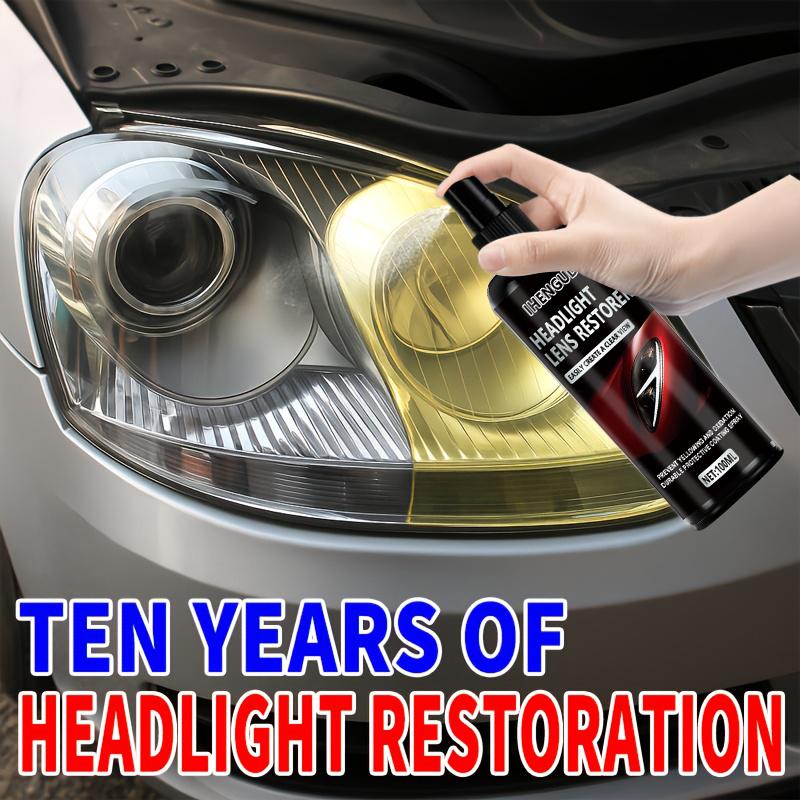 Car Headlight Repair Kit – Anti-Oxidation and Anti-Yellowing Polishing Spray | Pe Material, Easily Creates a Clear View, Long-