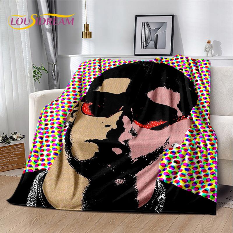 

2025 Free Anuel AA Rapper Hip Hop Soft Blanket,Soft Throw Blanket for Home Bedroom Bed Sofa Picnic Travel Cover Child Gift 75x90cm( 29x35in )