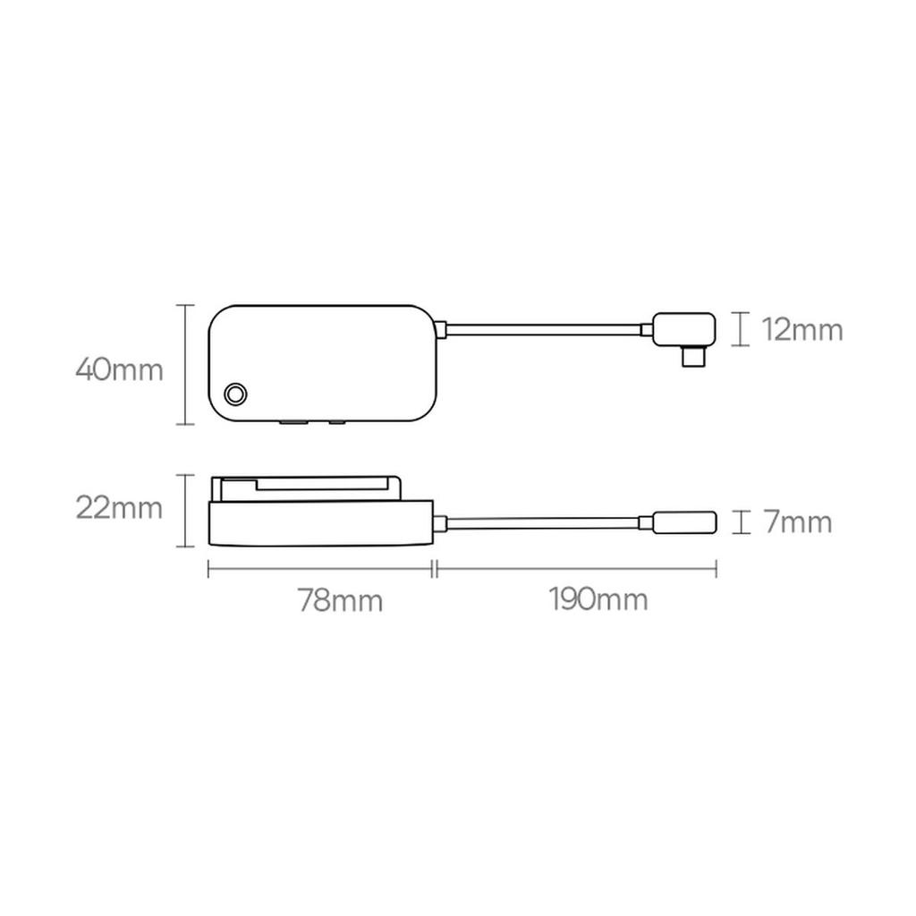 Baseus PadJoy 6-in-1 USB-C Hub: Versatile Tablet/Smartphone Adapter - Dark Gray