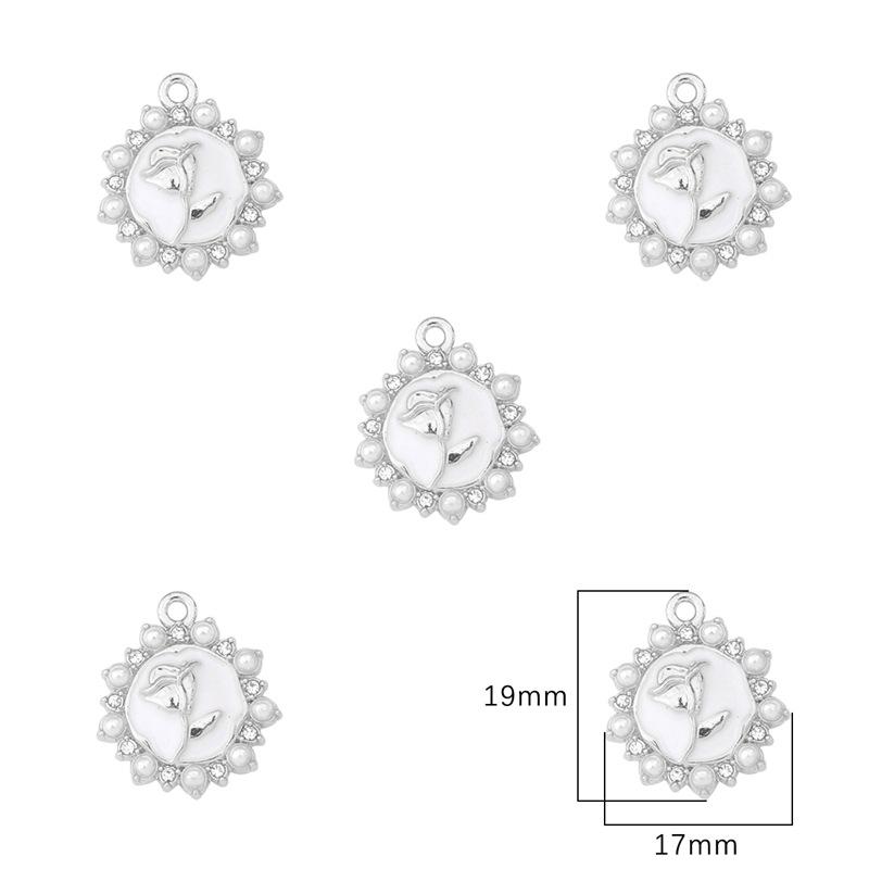 Enchanting Silver Tulip Hexagram Bow Star Rose Pendant for DIY Beading