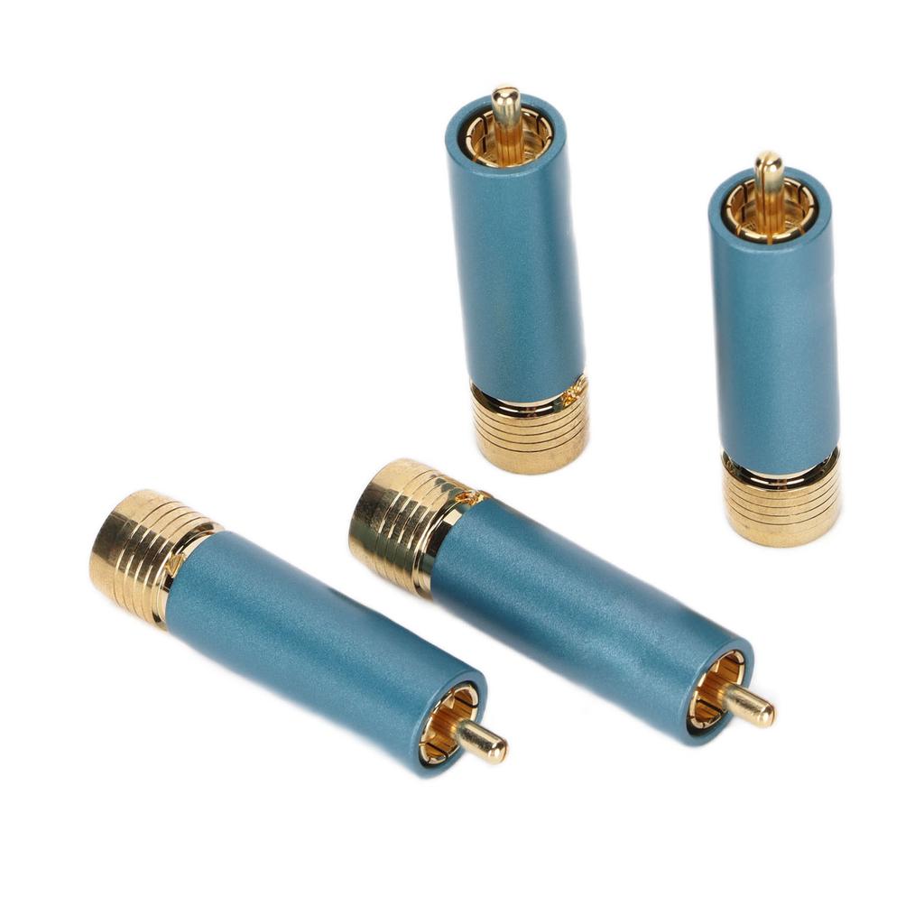 4 Stück PreffairCelsiusR1722 Stecker Vergoldet Selbstverriegelnd Lötlos Stecker