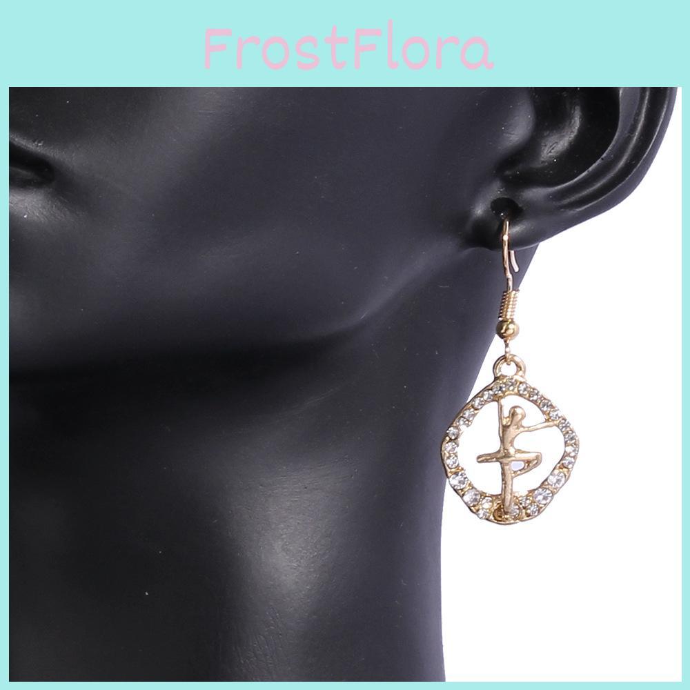Fashion Alloy Trend Rhinestone Angel Dangle Earrings For Womens Casual Style