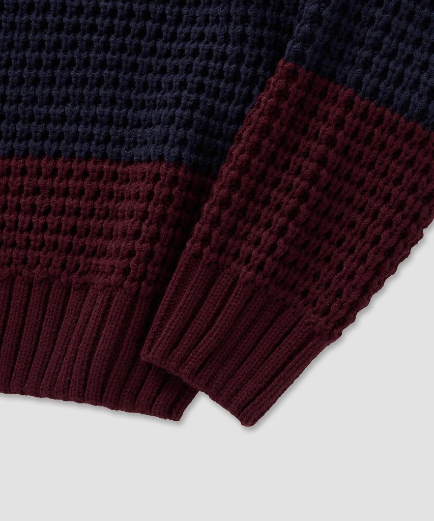Pilpeu Striped Loop Knit 21(Deep Red)