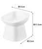 Yamazaki Ceramic Pet Food 12cm W X 12cm D X Tower Food and Water Dishwasher and Microwave Product 1781 Easy-to-Eat Bowl, Tall, White, Approx. 11.5cm