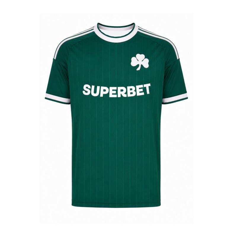 New Season Panathinaikos 3D Printed Football Jersey Men's Breathable Quick Drying Short Sleeved T-shirt Family Matching Clothing
