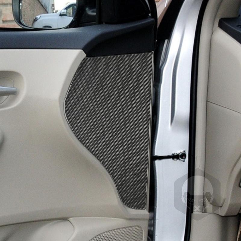 Carbon Fiber Car Accessories Front Door Panel Modified Interior Trim Cover Soft Sticker For Toyota Corolla 2007 2008 2009-2013