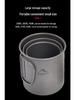Widesea Lightweight Titanium Camping Cup with Lid - Portable and Easy to Store Tableware