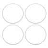 4Pcs 16 Inch Wheel Rim Protector Ring Anti Scratch Self Adhesive Wheel Rim Guard Trim Ring for Flat Rim Edge Car White