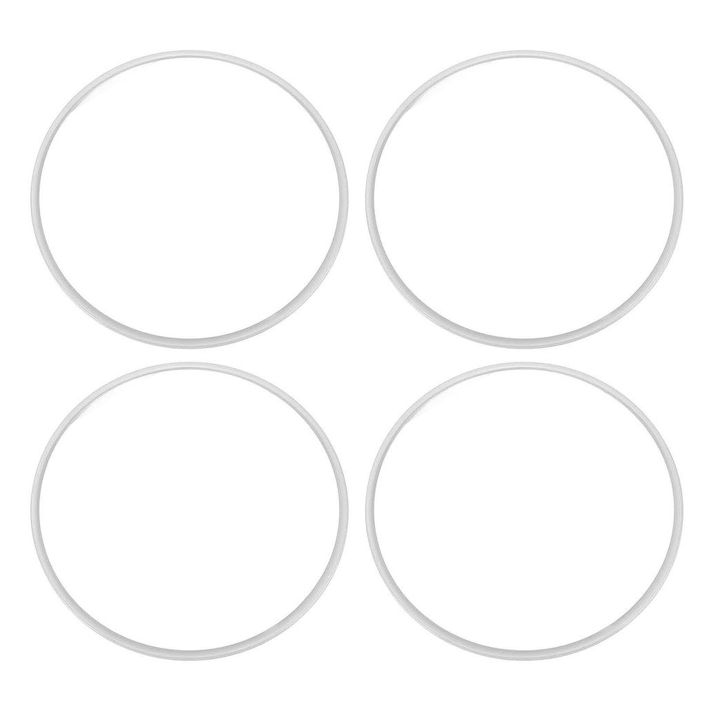 4Pcs 16 Inch Wheel Rim Protector Ring Anti Scratch Self Adhesive Wheel Rim Guard Trim Ring for Flat Rim Edge Car White