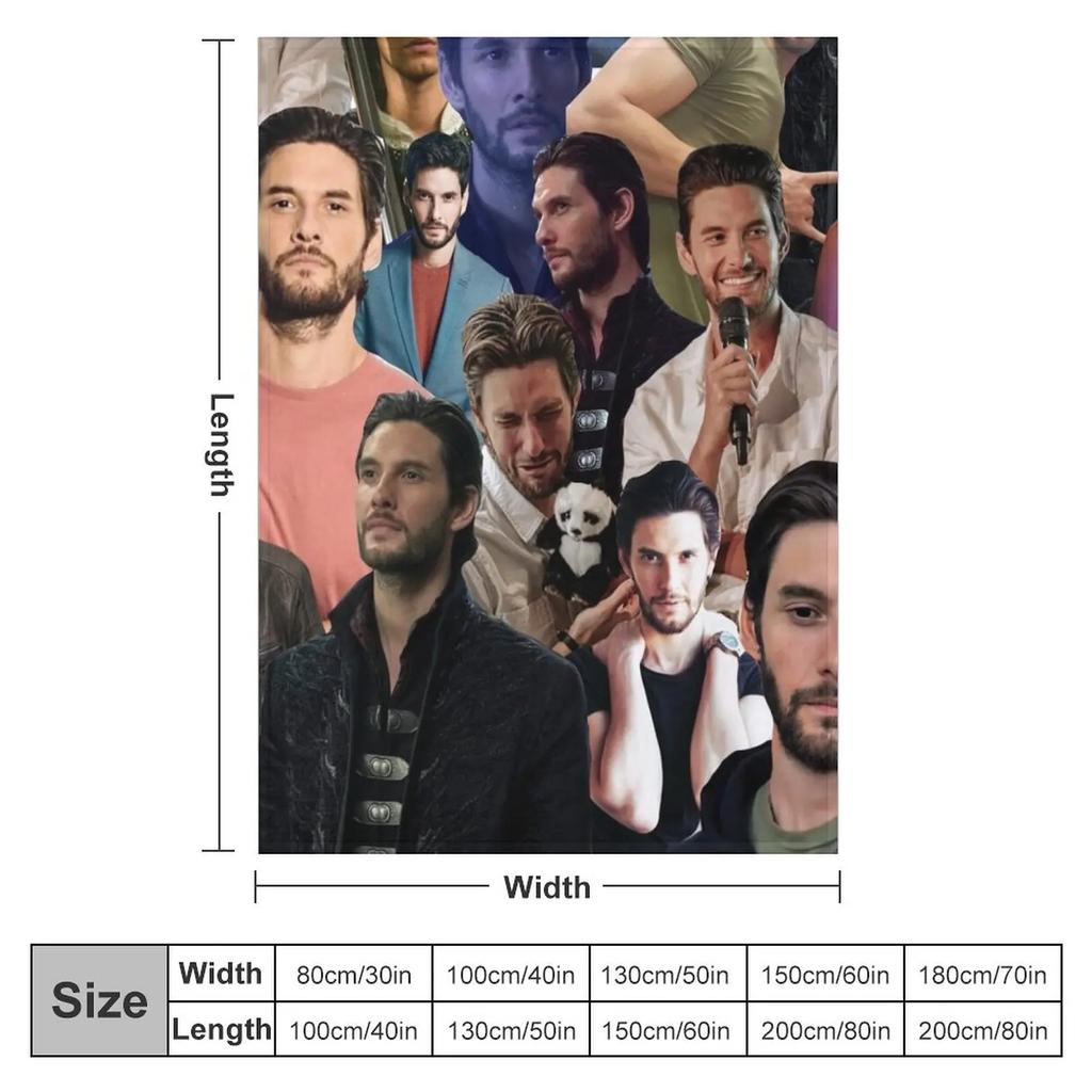 Ben Barnes Collage Throw Blanket Nap Blanket Blanket For Sofa Plaid on the sofa Warm Blanket