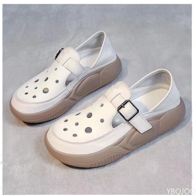 Women Fashionable versatile Sandals New Summer Casual Simple Solid Color hollow out Lightweight Breathable women shoes