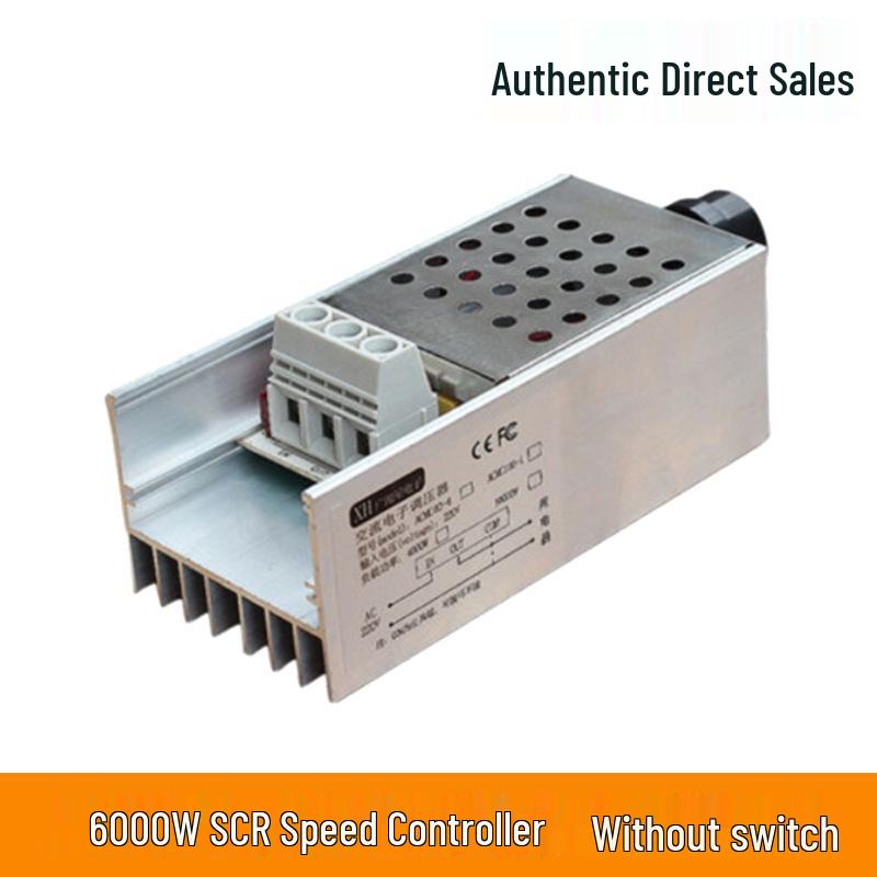 4000W SCR Dimmer & Speed Controller: High-Power Voltage Regulator and Temperature Controller for 220V AC Motors with Shell
