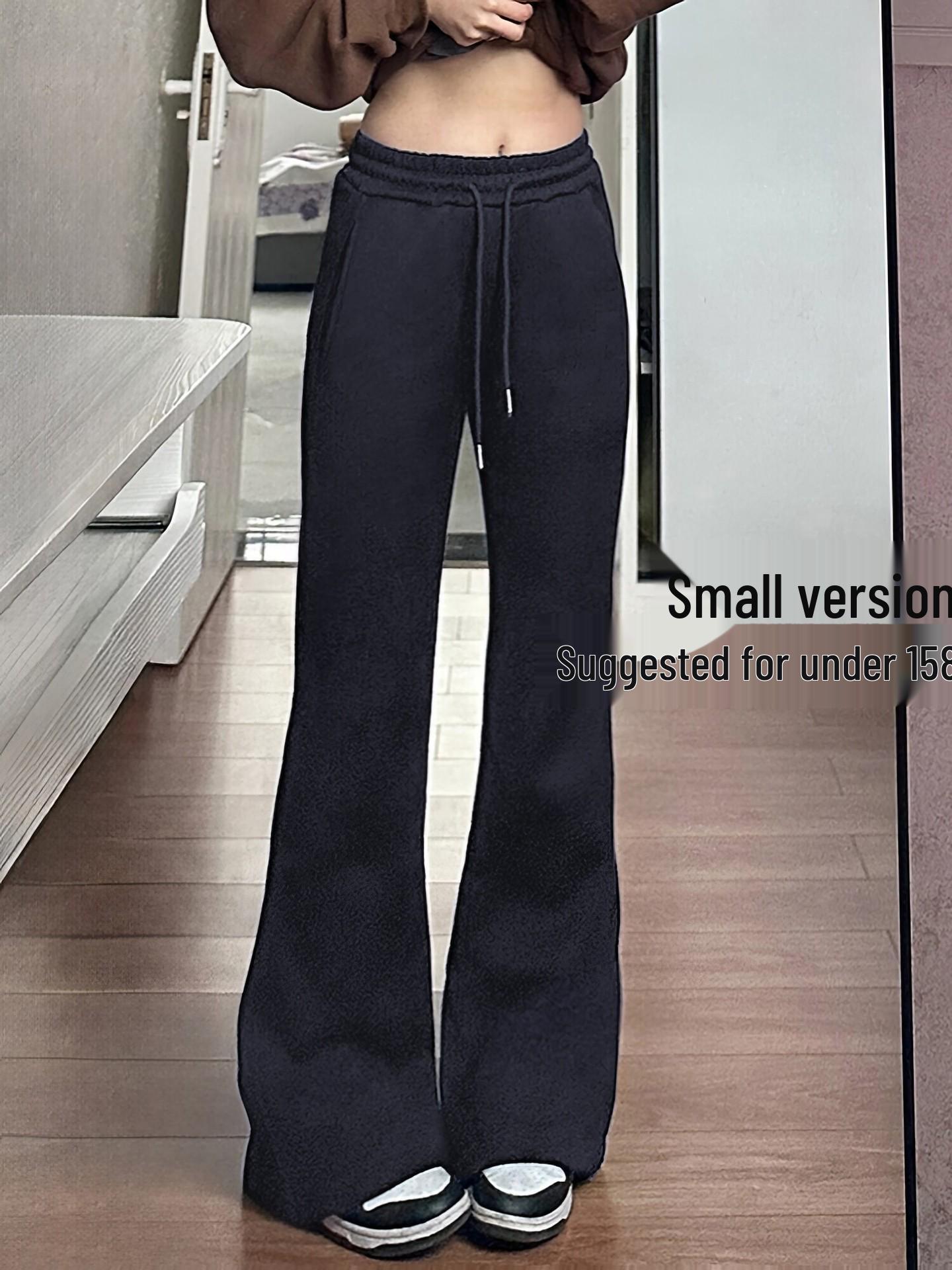 

High-Waisted Plus Size Stretch Bell-Bottom Pants for Women - Autumn Slim Fit Hip-Covering Micro-Flare Design S (80-90 kg suggested)