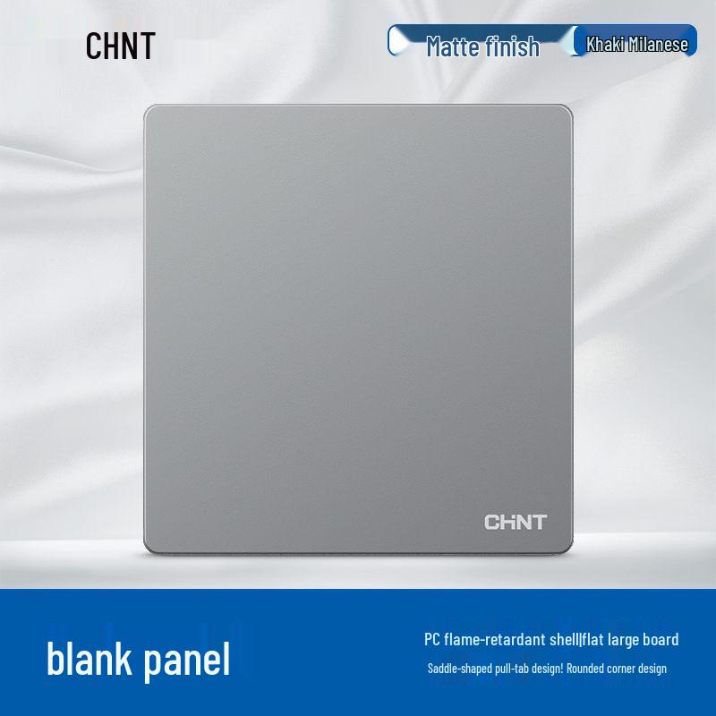 

86 Type Matte Gray Single 5-Hole Concealed Wall Switch and Socket Panel