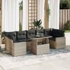 VidaXL Garden Lounge Set 8 Pcs with Light Grey Cushions Wicker 3326283