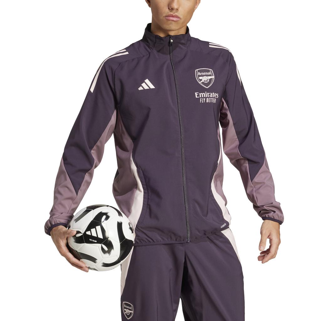 Adidas Aeroready Presentation Arsenal Tiro 2024/25 Comfortable Logo Zip Long Sleeve Jacket Men Jacket JF2932