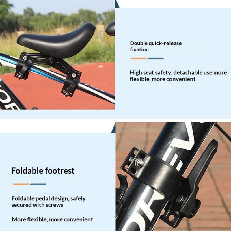 Scaun Frontal Copil Bicicletă Cu Ghidon Pedale Bicicletă Munte Scaun Siguranță Bebeluș Demontare Rapidă Cadru Scaun Părinte-Copil Exterior
