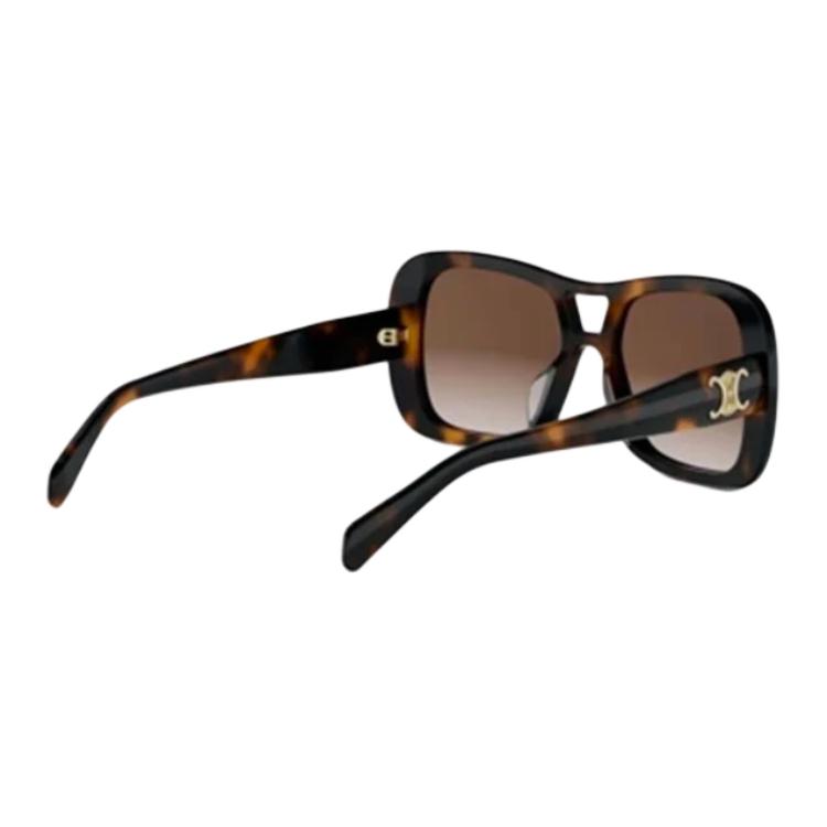 Celine Unique Design Acetate Pilot Sunglasses Women sunglasses Havana CL40331U53F