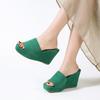 Women Platform Slippers Beach Wedges High Heels Sandals Summer 2026 New Women Slippers Thick Sexy Slides Women