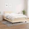 Vidaxl Continental Bed with Mattress, Cream, Fabric, 120X200 Cm