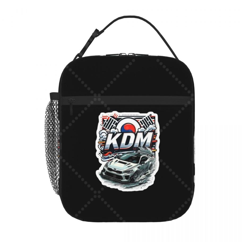 KDM Life Sticker Lunch Bag Reusable Portable Cooler Thermal Lunch Box Oxford Bento Tote Bag for Work Travel Picnic