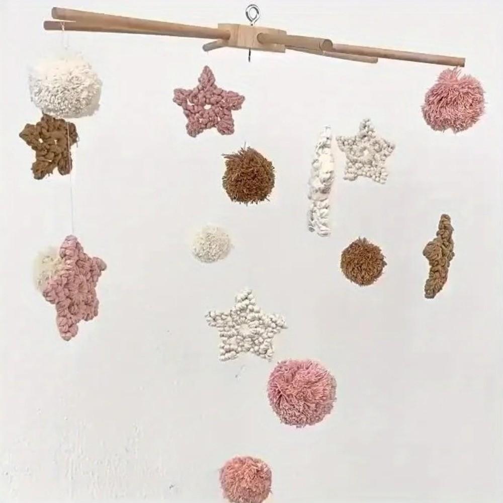 Drehbarer Windspielständer Rostfrei Babybett-Mobile Holz-Mobilegestell Kinderzimmer