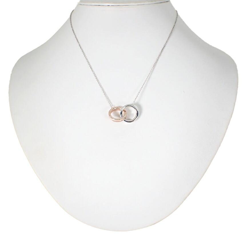 

[Б/у] TIFFANY/Tiffany 925/Металл 1837 Переплетенный кулон/ожерелье/g416-92