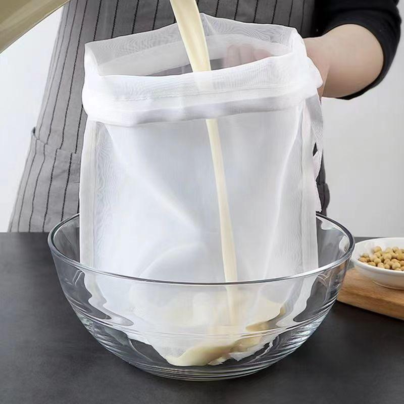 Food Grade Soy Milk Wine Nylon Filter Bag Net 80-300 Mesh Beer Coffee Oil Reusable Filter Fabric Bags Kitchen Filter Fabric Bag 15x20cm