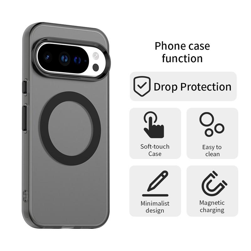 Magnetic For Google Pixel 10 Pro XL Case Magsafe Wireless Charge Cover Google Pixel 10 Pixel 10 Pro XL Matte PC Protective Case