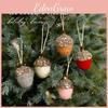 Holiday Felt Pinecone Ornaments With Sparkly Finish For Christmas Tree Decor