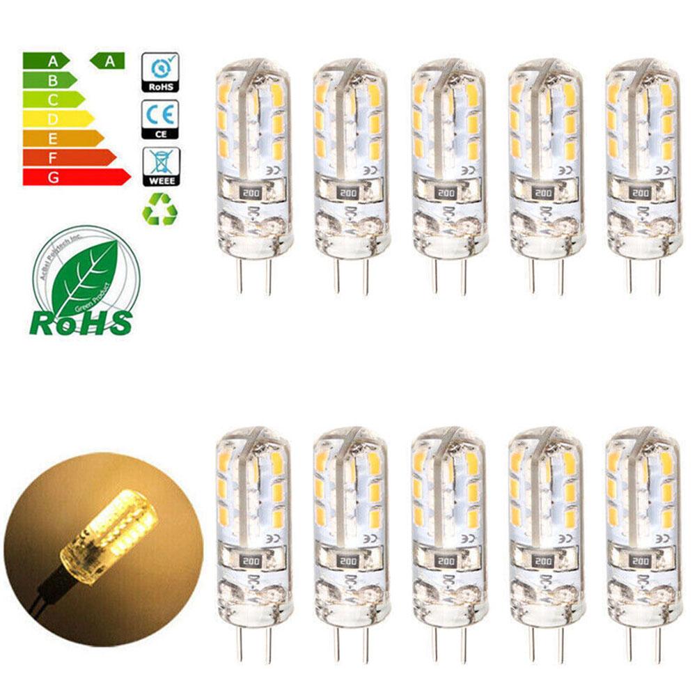 10pcs G4 Led Bulb 1.5/3W 24led 12V AC220V 3014SMD Saving Mini Silicone Warm Lamp 360LM Halogen For Home Chandelier Light