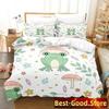 Top Cartoon Cottagecore Frog Mushroom 3D Bedding Set Duvet Cover Quilt Cover Pillowcase Comforter king Queen Size Boys Adult