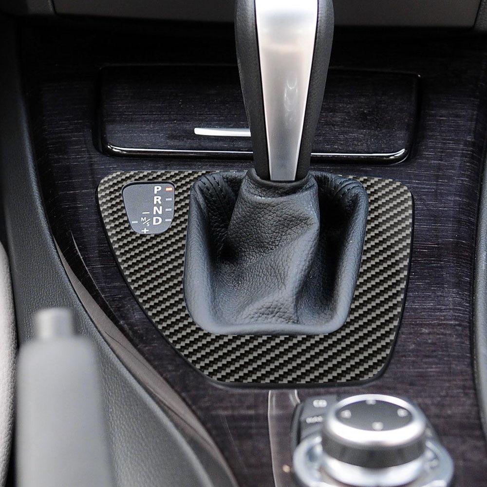 Car Gear Shift Control Panel Cover For BMW 3 Series E90 E92 E93 2005-2012 Imitation Carbon Fiber Sticker Trim Accessories