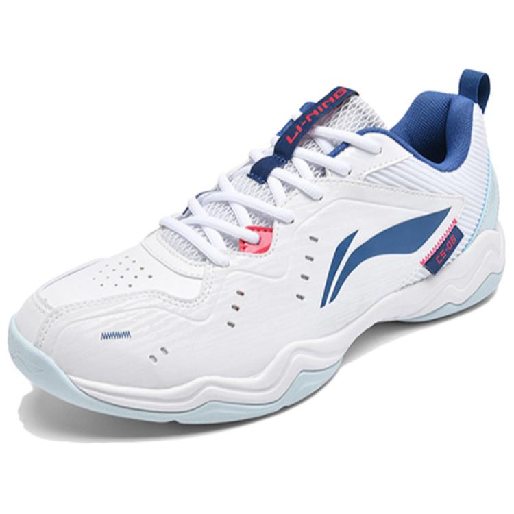 Li Ning Speed Series Featherlight Comfortable Shock Absorbing Durable Low Top Badminton Shoes Unisex Shoes White Blue AYTU023-6