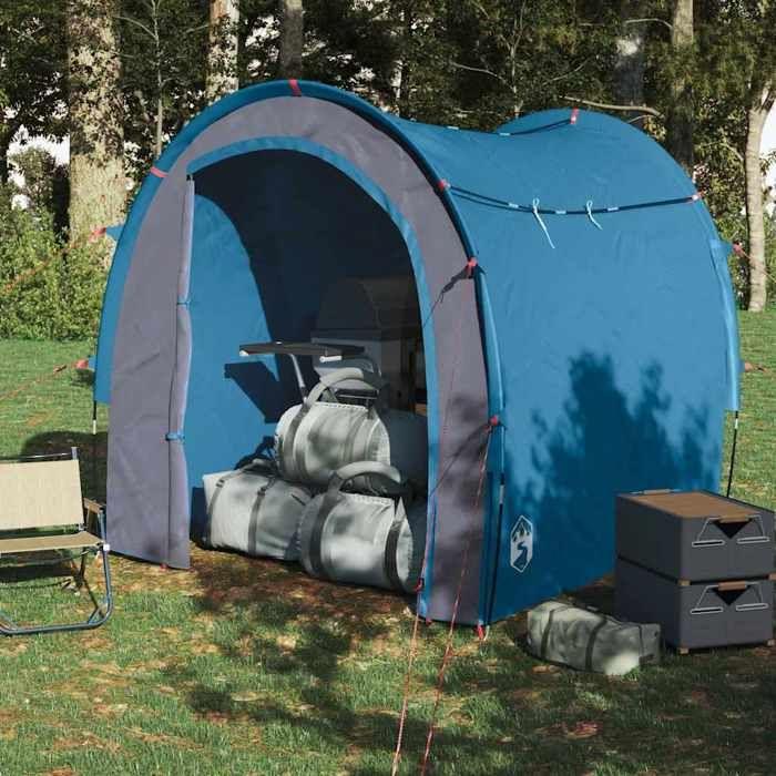 VidaXL Tente de Rangement, Abri avec Sac de Transport, Auvent Pliable, Organisateur de Jardin Terrasse Patio Extérieur, Bleu 94378