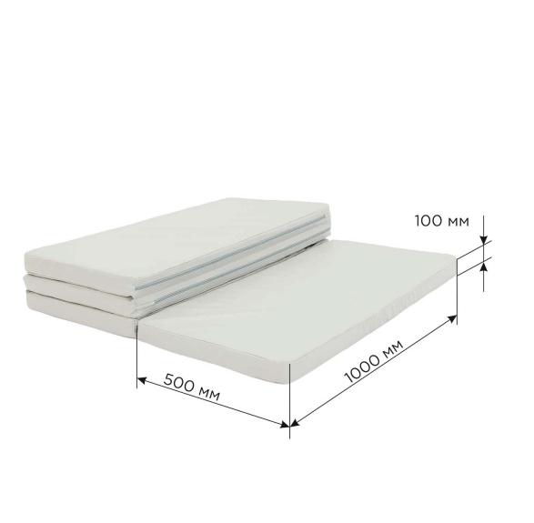 gymnastic mat Gamma 200x100x10 czteroczęściowy -gray