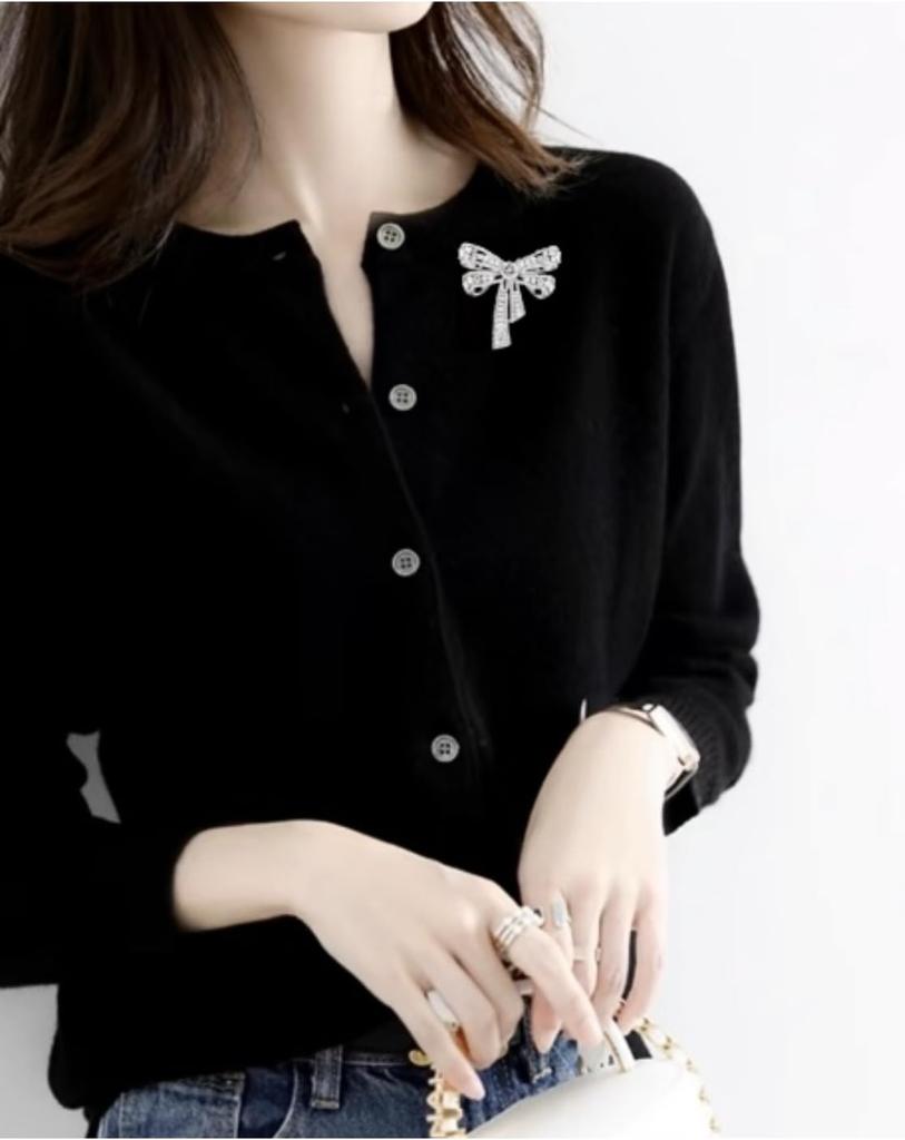 Zircon Ribbon Flower Brooch Crystal Flower Corsage Sparkling Diamond Flower Chest Decoration Gift for Mothers Such As Entrance Ceremonial Ceremonies,