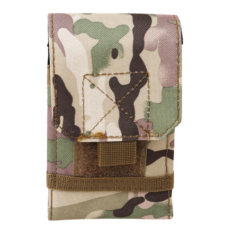 Outdoor Camping Hiking Tactical Bag Army Camo Camouflage Bag Hook Loop Belt Mobile Case Waist Back Pack Jogging Running Bag