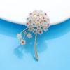 Rhinestone Dandelion Brooch Fashion Flower Pin 2 Colors Available High Quality New 2023