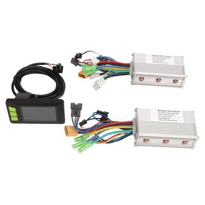 Dual Drive Electric BikeController Set with LCD Meter 500W 24V 36V 48V 25A Aluminum Alloy for Electric Bicycle