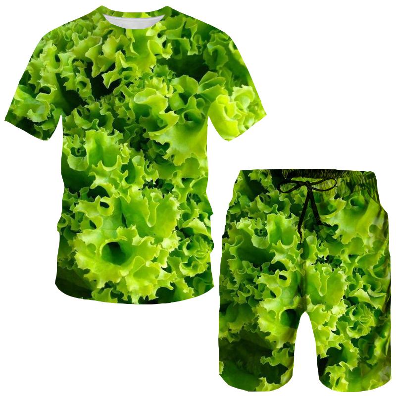 

Забавные футболки с 3D принтом фруктовых орехов и шорты, мужские спортивные костюмы, футболка большого размера с короткими рукавами, брюки, комплект мужских костюмов, одежда 5XL