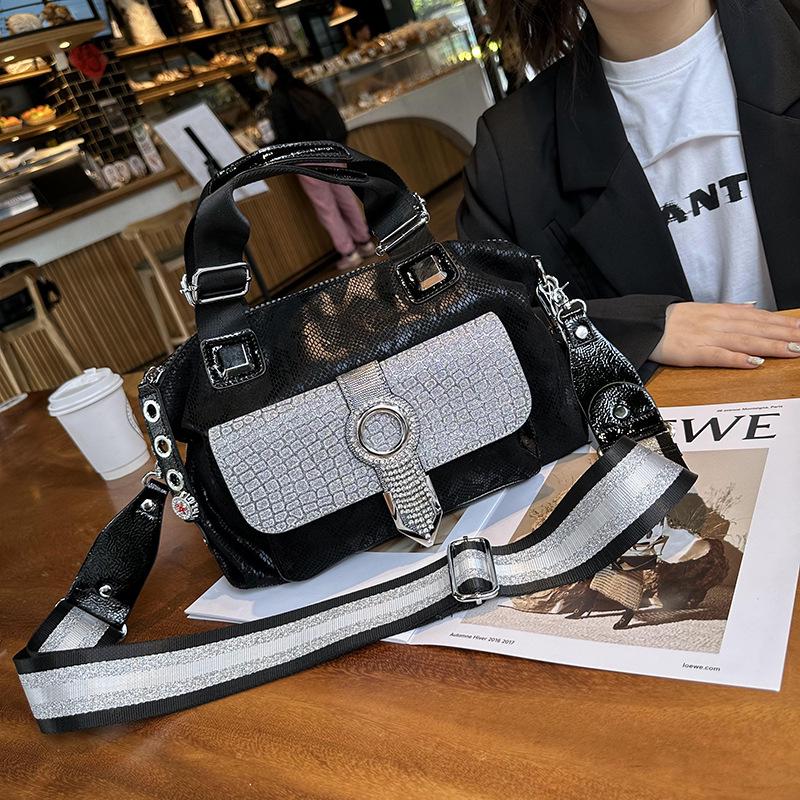 2025 Handtasche im Western-Stil mit Diamanten: Vielseitige Damen-Tragetasche, Schultertasche und Umhängetasche