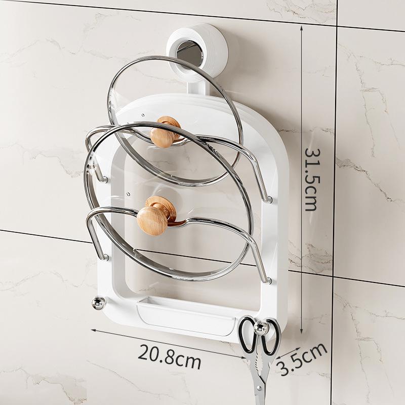 Suction Cup Multi-layer Pot Lid & Cutting Board Wall Rack