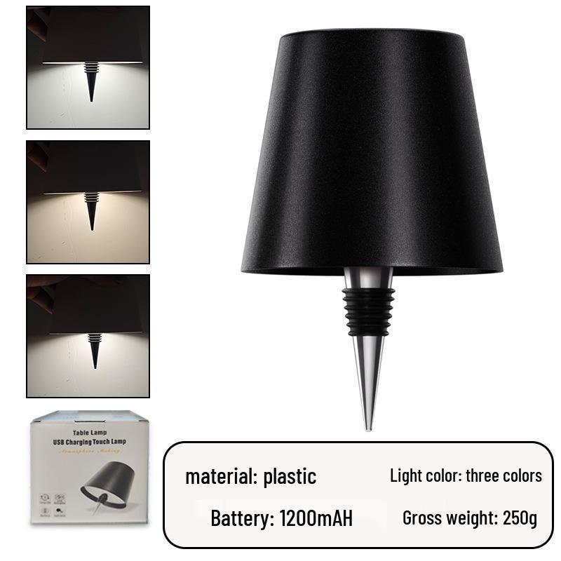 

Светодиодная лампа-пробка для винной бутылки - Перезаряжаемый ночник для баров, ресторанов и ужина на свежем воздухе.