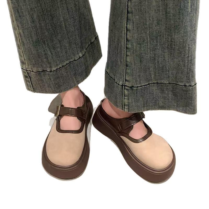 New bag head half slippers, lazy shoes, platform-soled casual fashion versatile sandals, comfortable and breathable in autumn