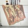 New scarf women's winter poker thickened warm fringed shawl trendy girl scarf student