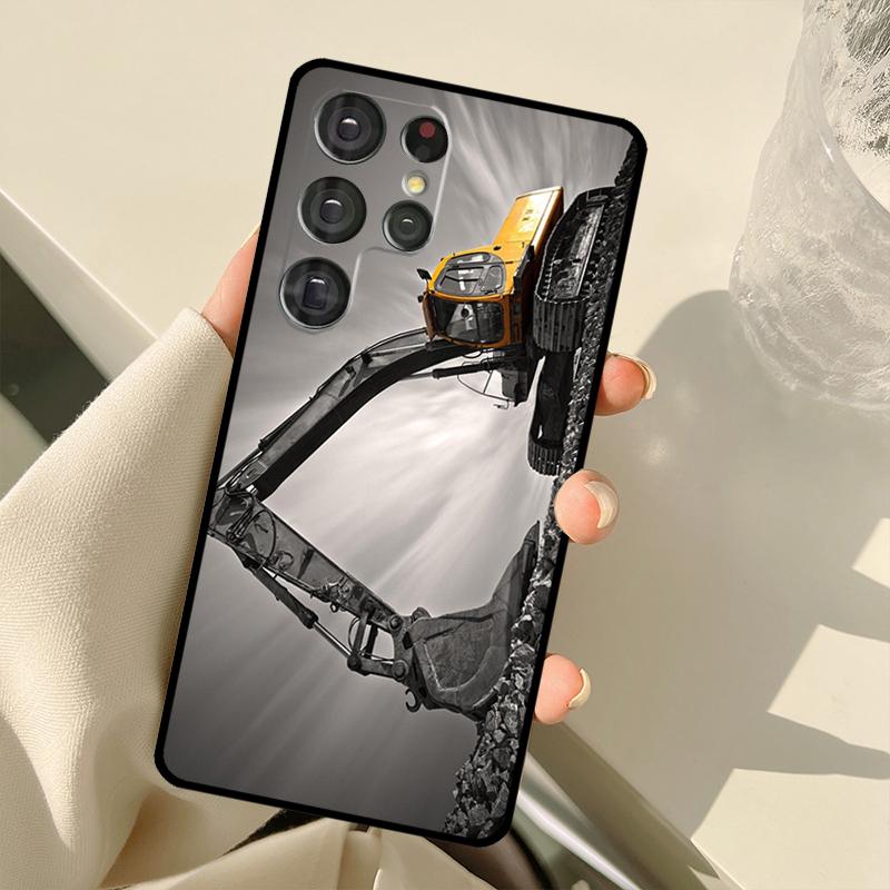 Excavator Case For Samsung Galaxy S25 S24 S23 S22 S21 S20 Ultra S9 S10 Plus S21 FE S25 FE Back Cover