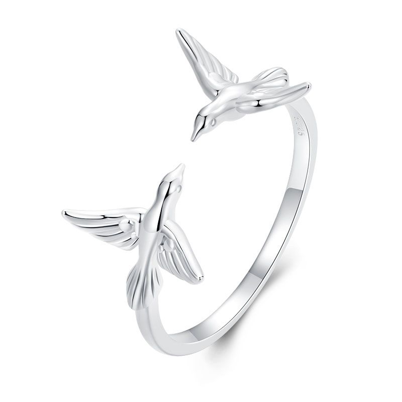 925 Silver Cat Pet Adjustable Rings For Women Animal Dog Open Ring Family Daughter Birthday Jewelry Girl Gift